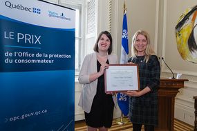 Mme Marie-Ève Dumont, lauréate de la Mention de l’Office 2019